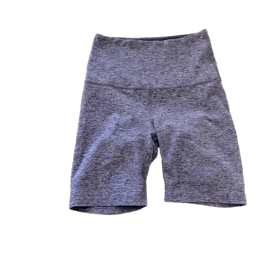 Beyond Yoga Gray Athletic Shorts High Waist Moisture-Wicking